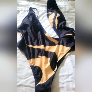 Matte one piece bathing suit